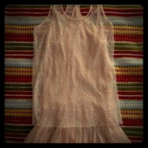 Free People NWOT intimate glittery dress in peach
